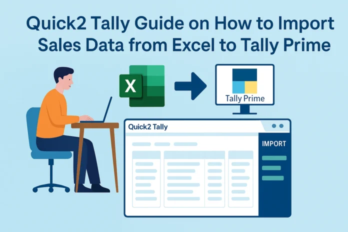 how to import sales data from excel to tally prime